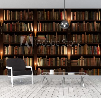Picture of Bookshelf Seamless texture vertically and horizontally